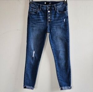 12 KUT FROM THE KLOTH BUTTON FRONT HI RISE CROP JEANS WOMEN'S SIZE 2